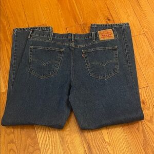 #3 Levi's Men's Relaxed Fit Dark Blue Jeans 550 38x34